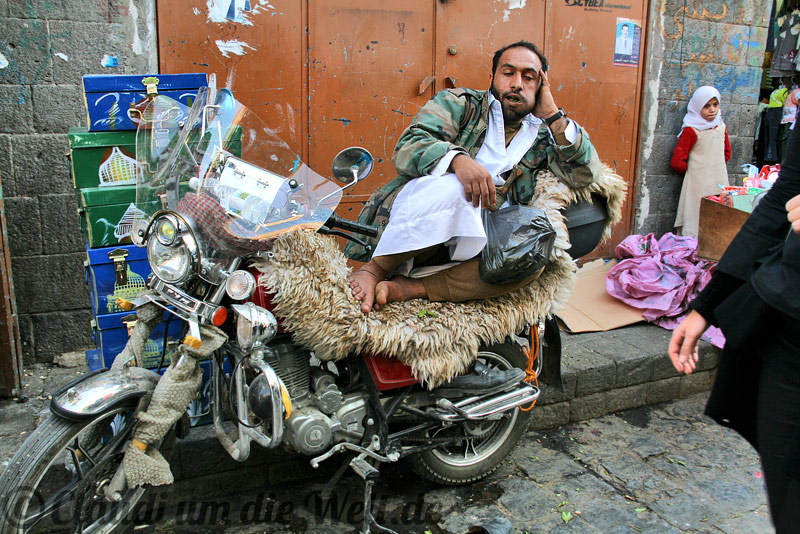 Jemen Straßenszene Sana'a