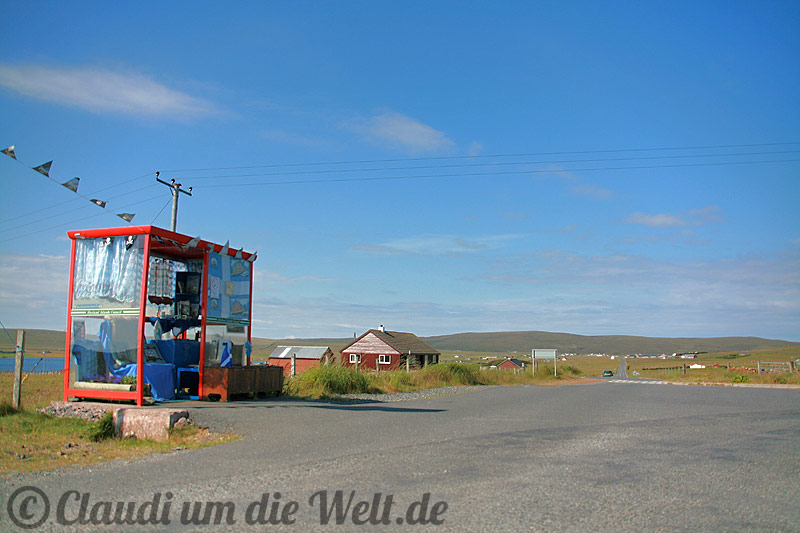 Shetland-Insel Unst: Bushaltestelle