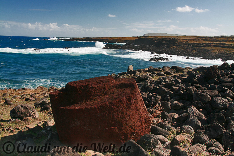 Moai-Hut an der Küste Moai-Hut an der Küste