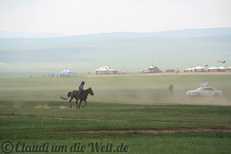 Pferderennen in der Mongolei