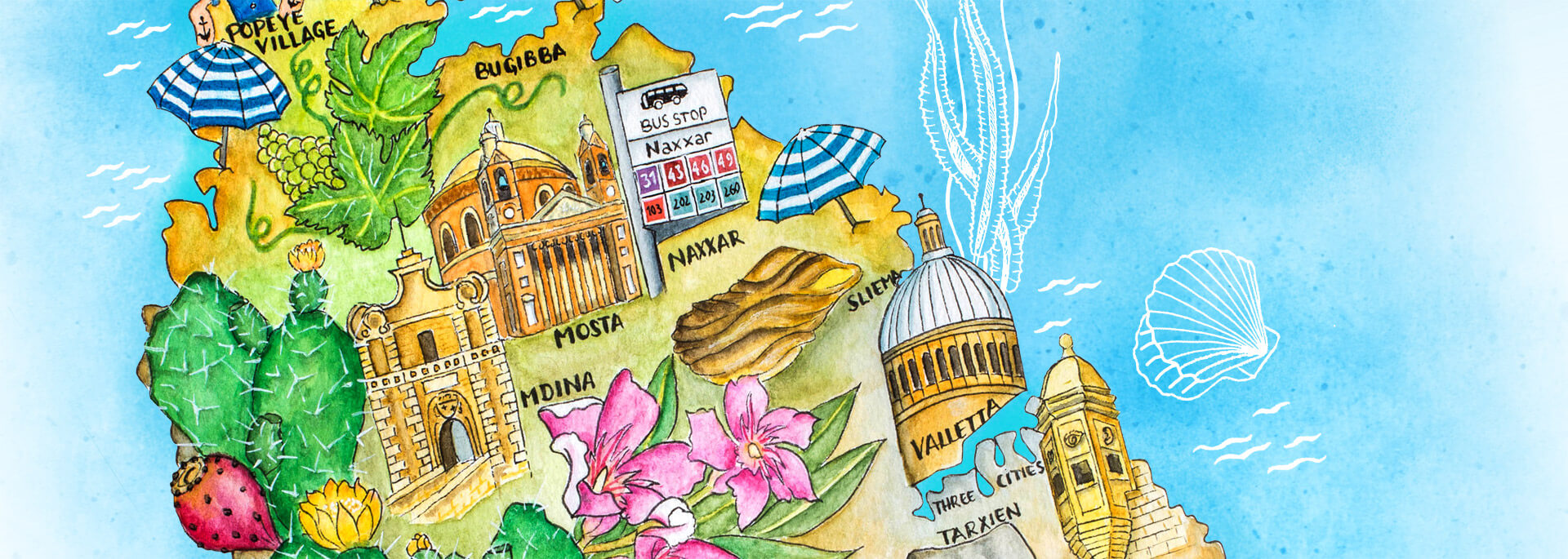 Kalender Illustrierte Inseln 2017 – April: Malta