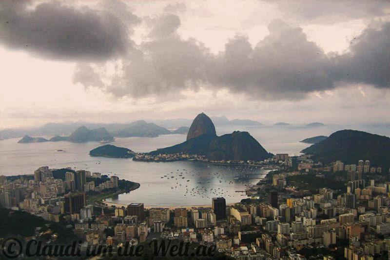 Rio de Janeiro Blick vom Corcovado zum Zuckerhut.
