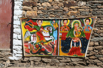 Ikonen in Aksum Äthiopien