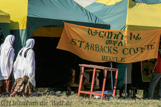 Kaffeestand in Aksum, Äthiopien