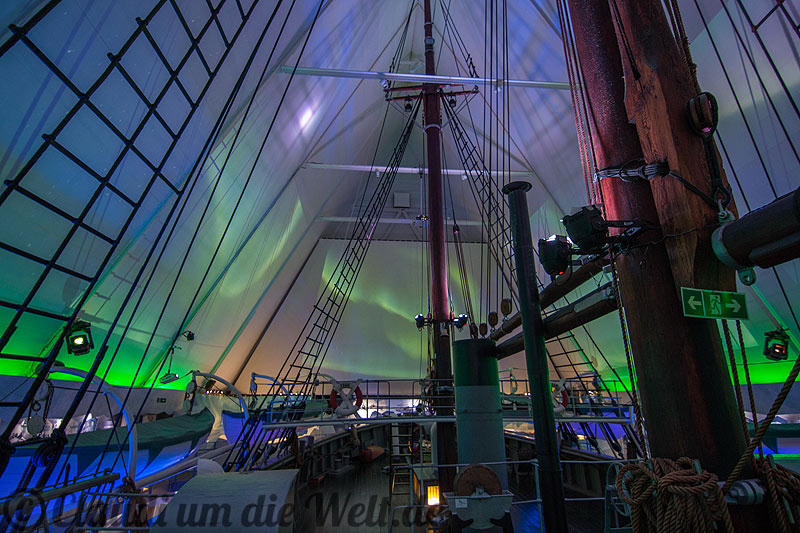 Nordlicht im Fram Museum Oslo