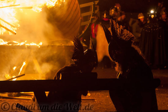 Uphellyaa 2015 Shetland Lerwick Wikingersilhouetten