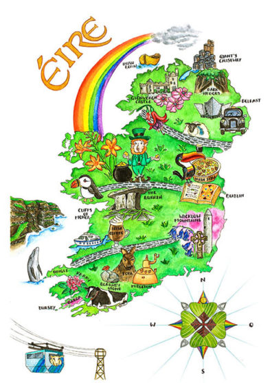 Landkarte Irland