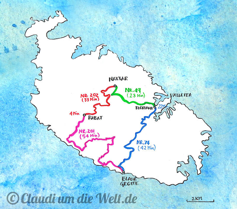 Buslinien-Wirrwarr auf Malta