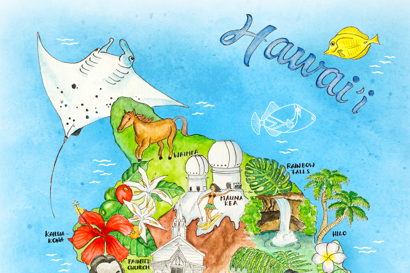 Kalenderblatt Januar 2017 - Hawaii