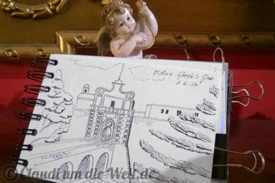 Travelsketch Eingangstor Mdina, Malta