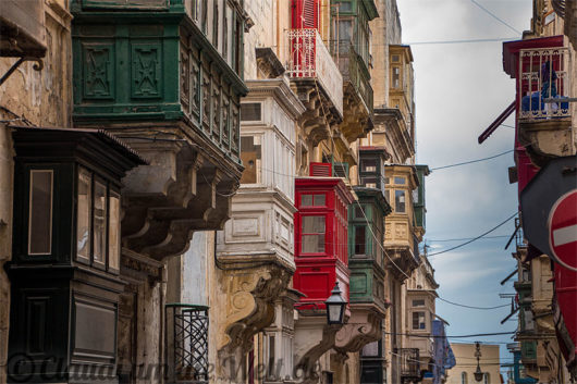 Balkone in Maltas Hauptstadt Valletta