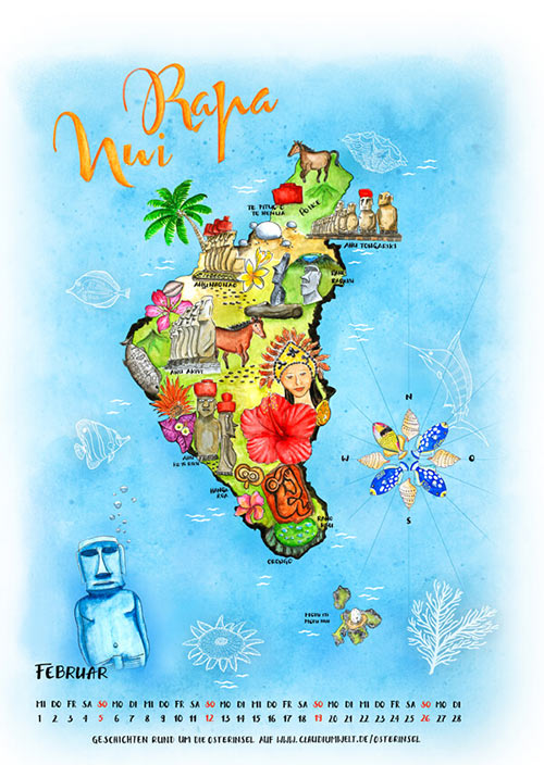Kalender Illustrierte Inseln
