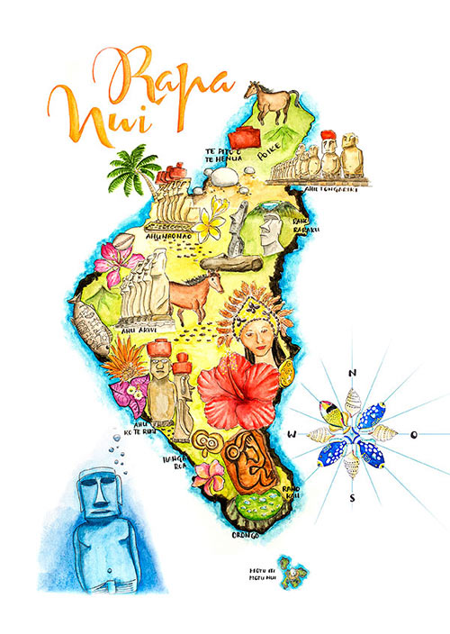 Inselkarte Osterinsel